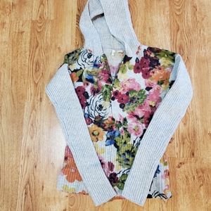 MOTH anthro sweater with zipper size small